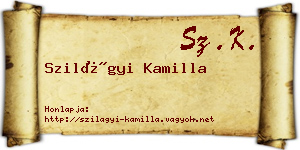 Szilágyi Kamilla névjegykártya